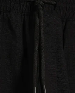 Black Slim Fit Stretch Textured Joggers