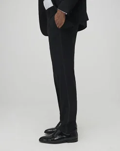 Black Slim Fit Stretch Tuxedo Suit Trousers
