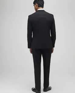 Black Slim Fit Stretch Tuxedo Suit Trousers