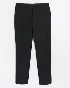 Black Slim Fit Stretch Tuxedo Suit Trousers