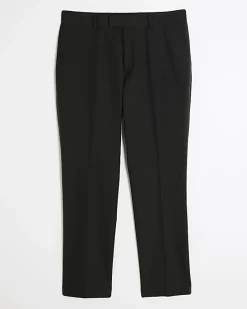Black Slim Fit Stretch Tuxedo Suit Trousers