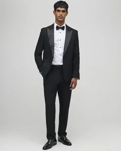Black Slim Fit Stretch Tuxedo Suit Jacket
