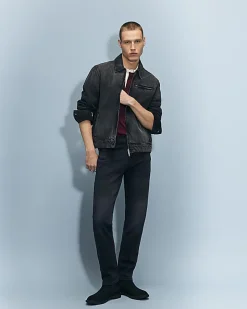 Black Slim Fit Washed Jeans