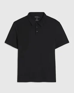 Black Slim Short Sleeve Essential Polo Shirt