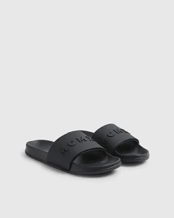 Black Slip On Sliders
