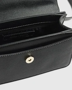 Black Small Metal Handle Charm Tote Bag