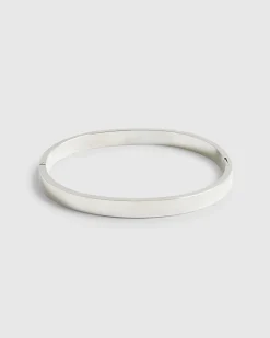 Black Steel Bangle Bracelet