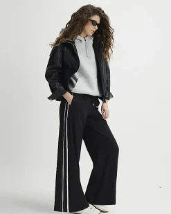 Black Stitch Side Stripe Joggers