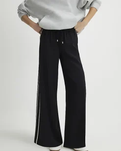 Black Stitch Side Stripe Joggers