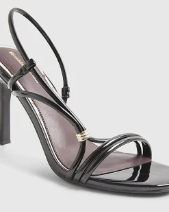 Black Strappy Heeled Sandals