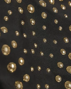 Black Studded Low Waisted Bikini Bottoms