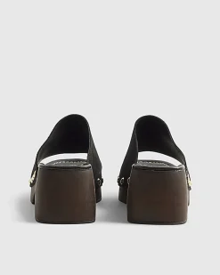 Black Suede Clogs