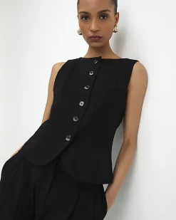 Black Tailored Waistcoat