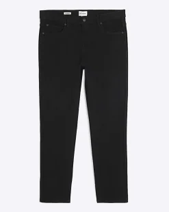 Black Tapered fit Stretch Jeans