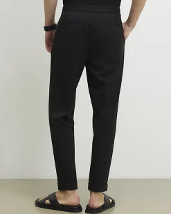 Black Tapered Fit Trousers