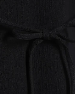 Black Texture Tie Top
