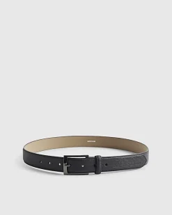 Black Textured Belt