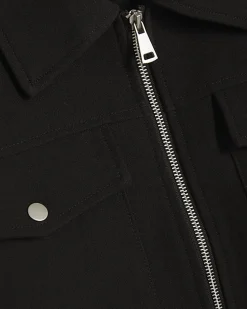 Black Textured Western Jacket