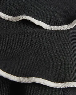 Black Triangle Mono Ruffle Bikini Top