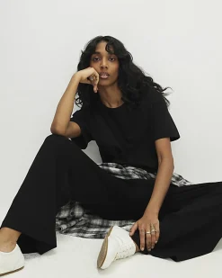 Black T-Shirt and Trousers Set