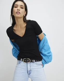 Black V Neck T-Shirt