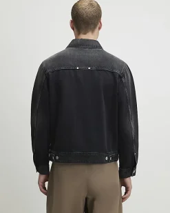 Black Washed Denim Jacket