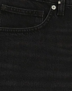 Black Washed Regular Fit Denim Shorts