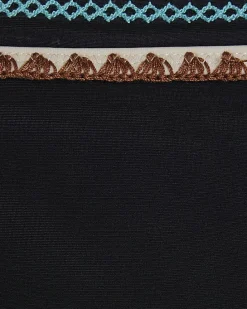 Black Whipstitch Bikini Bottoms