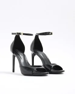 Black Wide Fit Closed Back Heels