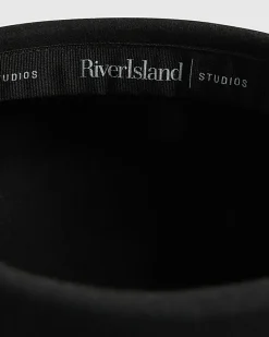 Black Wool Pill Box Hat