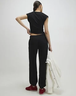 Black Wrap Loungewear Set