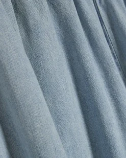 Blue Balloon Leg Denim Trousers