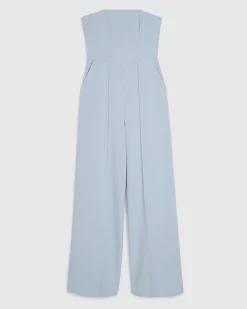 Blue Bandeau Jumpsuit