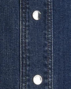 Blue Bodycon Denim Midi Dress