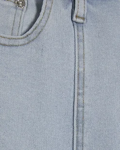 Blue Bootcut Seamed Jeans