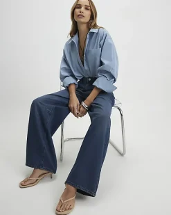 Blue Classic Barrel Jeans