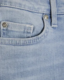 Blue Contrast Stitch Skinny Jeans