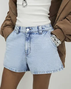 Blue Denim Casual Shorts