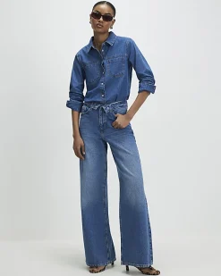 Blue Denim Collared Shirt