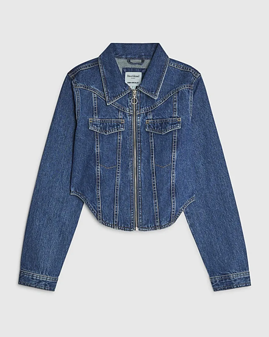 Blue Denim Corset Jacket