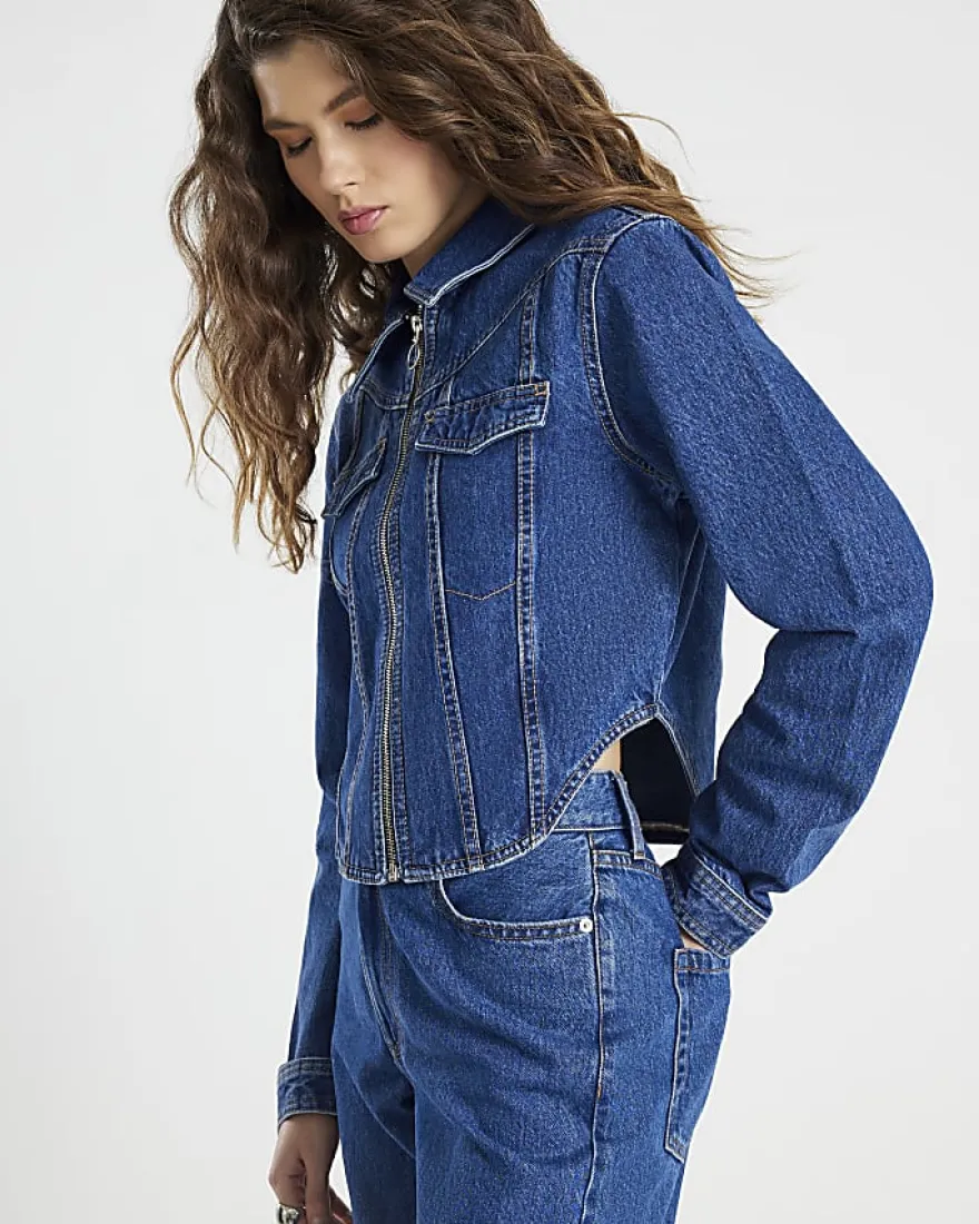 Blue Denim Corset Jacket