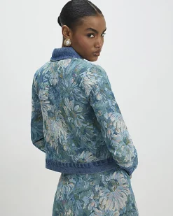 Blue Denim Trophy Tapestry Jacket