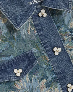 Blue Denim Trophy Tapestry Jacket