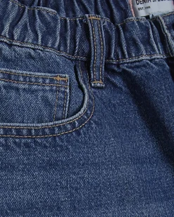 Blue Elasticated A Line Shorts