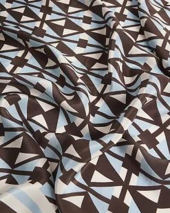 Blue Geometric Print Scarf