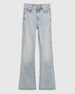 Blue High Waisted Sculpt Flared Jeans