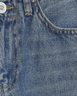 Blue High Waisted Wide Leg Jeans