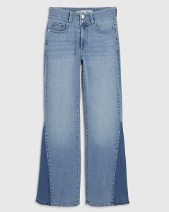 Blue Insert Bootcut Jeans