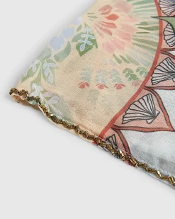 Blue Leaf Print Mini Sarong
