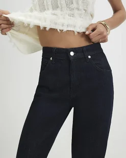 Blue Mid Rise Bootcut Jeans
